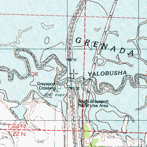 Topographic Map of Supervisor District 3, MS