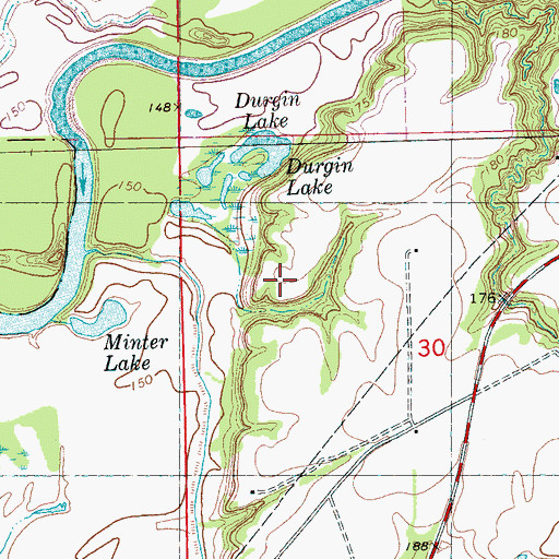 Topographic Map of Supervisor District 5, MS
