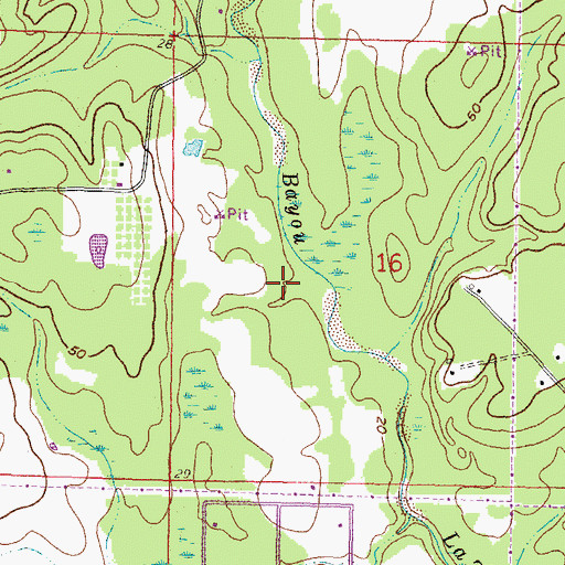 Topographic Map of Supervisor District 5, MS