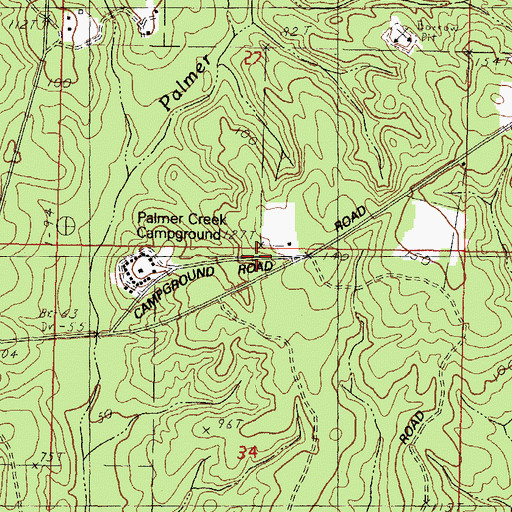 Topographic Map of Supervisor District 5, MS