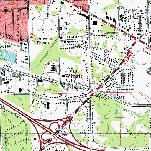 Topographic Map of Supervisor District 3, MS