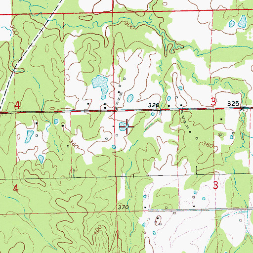 Topographic Map of Supervisor District 5, MS
