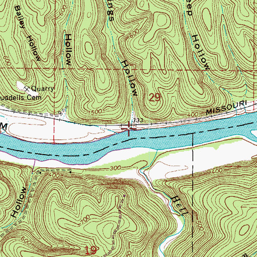 Topographic Map of Cold Springs Hollow, AR