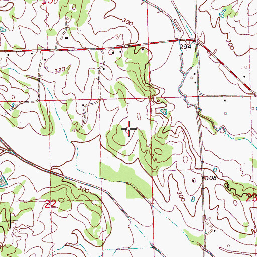 Topographic Map of Supervisor District 3, MS