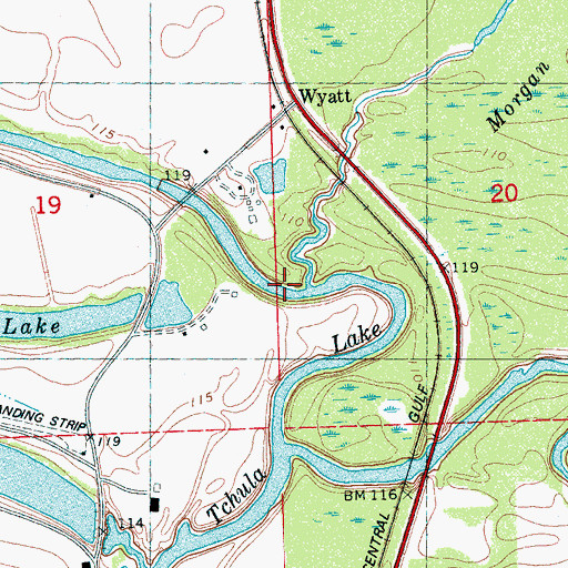Topographic Map of Supervisor District 5, MS