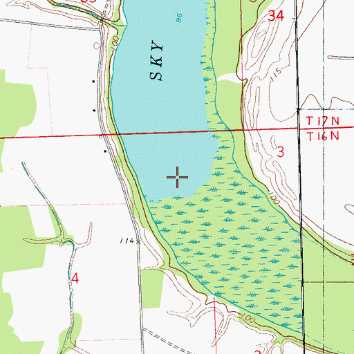 Topographic Map of Supervisor District 1, MS