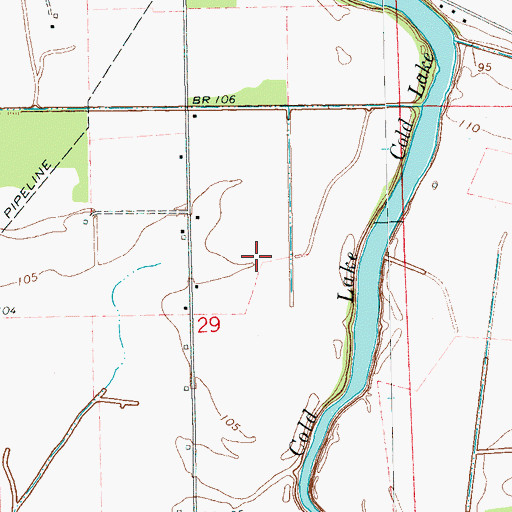 Topographic Map of Supervisor District 2, MS