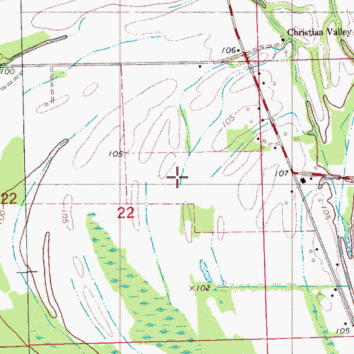 Topographic Map of Supervisor District 3, MS