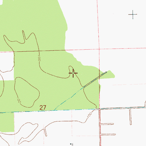 Topographic Map of Supervisor District 5, MS