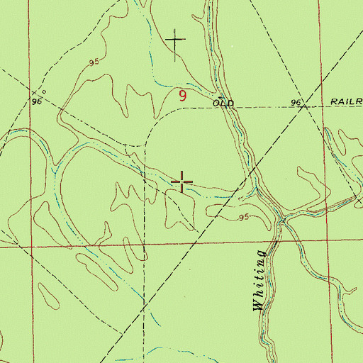 Topographic Map of Supervisor District 2, MS