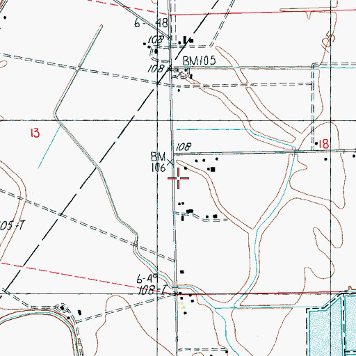 Topographic Map of Supervisor District 5, MS