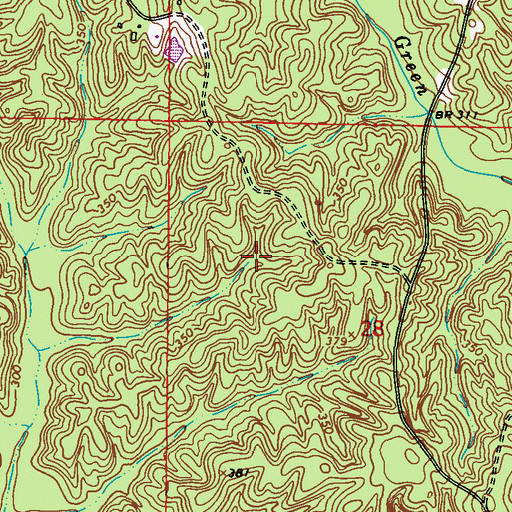 Topographic Map of Supervisor District 3, MS