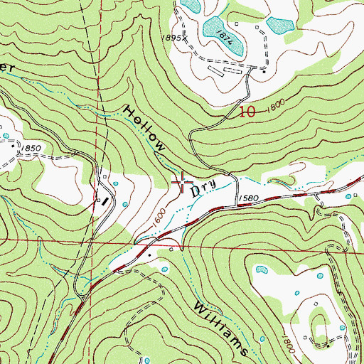 Topographic Map of Colder Hollow, AR