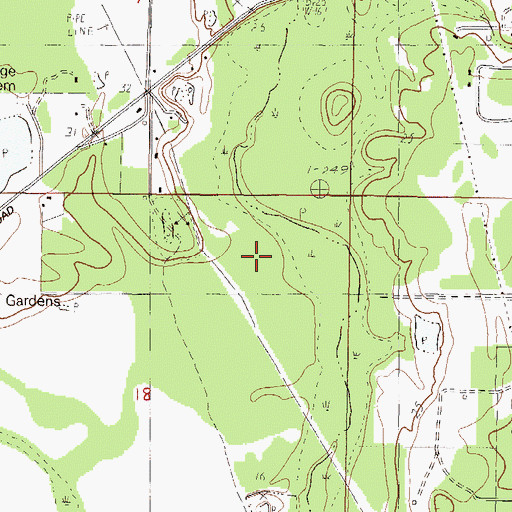Topographic Map of Supervisor District 1, MS