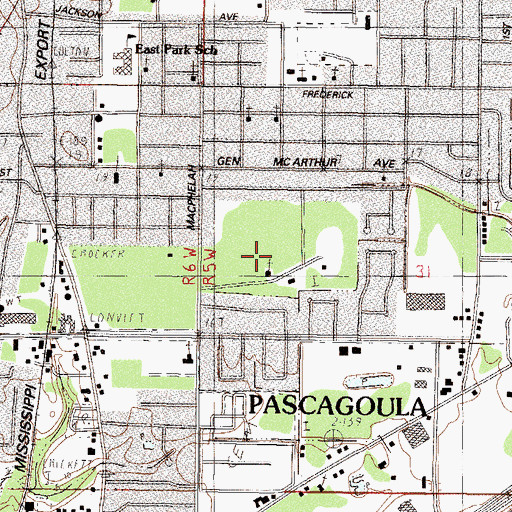 Topographic Map of Supervisor District 2, MS