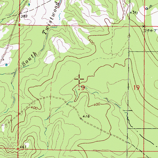 Topographic Map of Supervisor District 2, MS