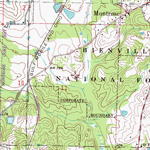 Topographic Map of Supervisor District 3, MS