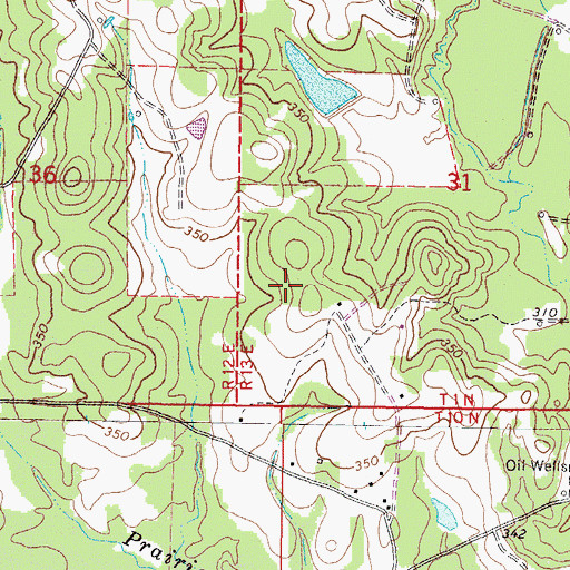 Topographic Map of Supervisor District 5, MS