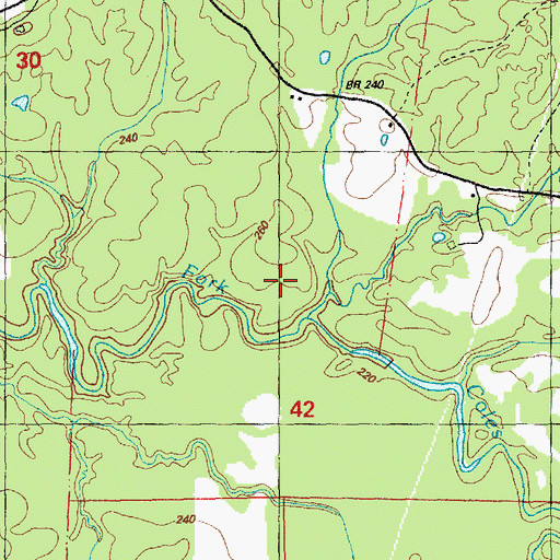 Topographic Map of Supervisor District 2, MS