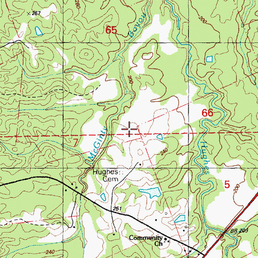 Topographic Map of Supervisor District 3, MS