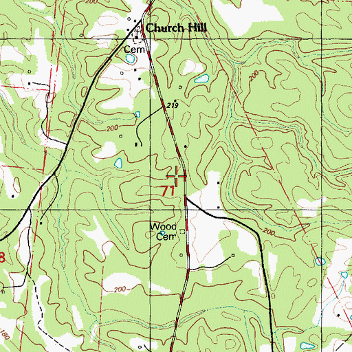 Topographic Map of Supervisor District 4, MS