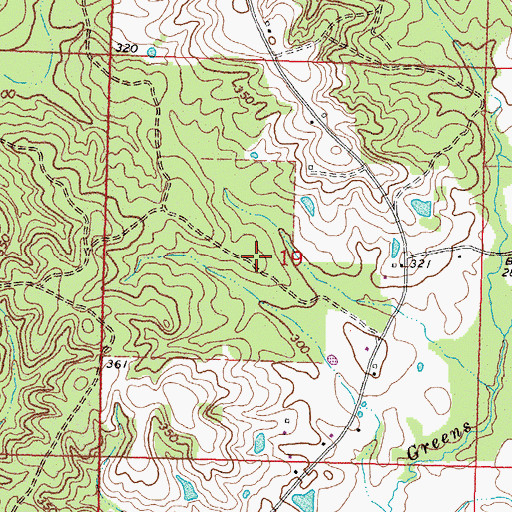 Topographic Map of Supervisor District 2, MS