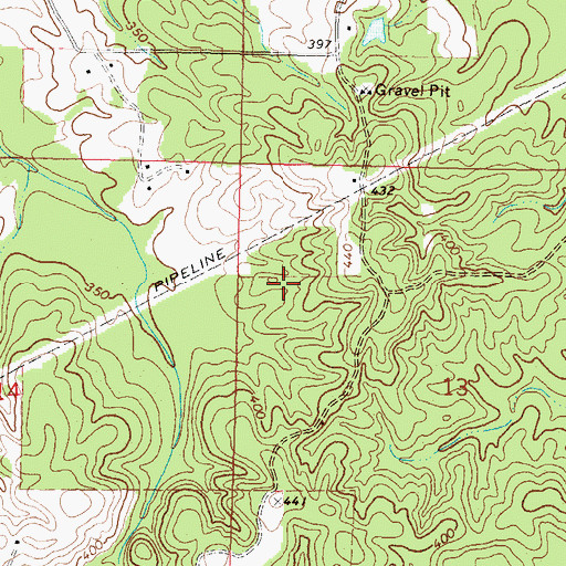 Topographic Map of Supervisor District 3, MS