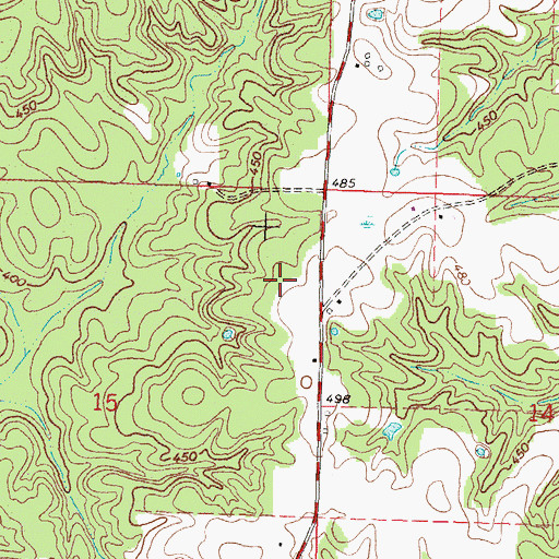 Topographic Map of Supervisor District 4, MS