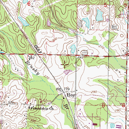 Topographic Map of Supervisor District 1, MS