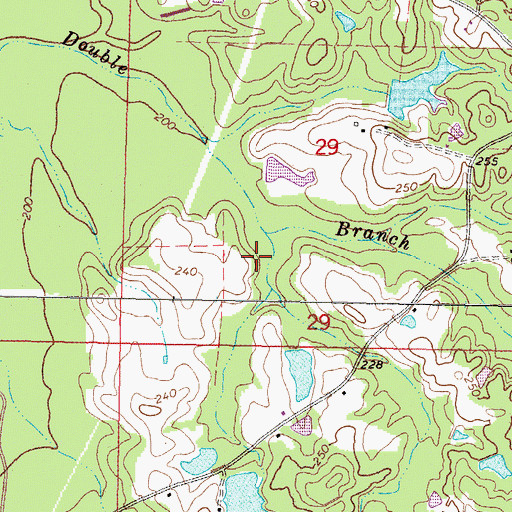 Topographic Map of Supervisor District 3, MS