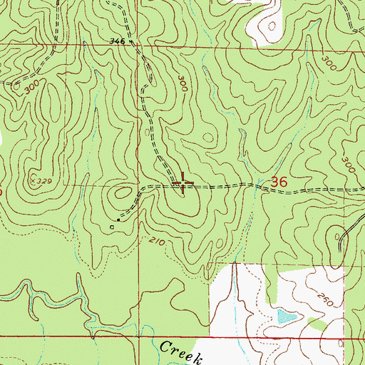 Topographic Map of Supervisor District 2, MS