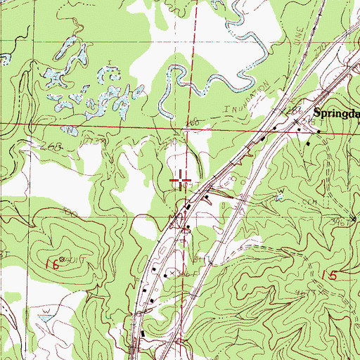 Topographic Map of Supervisor District 4, MS