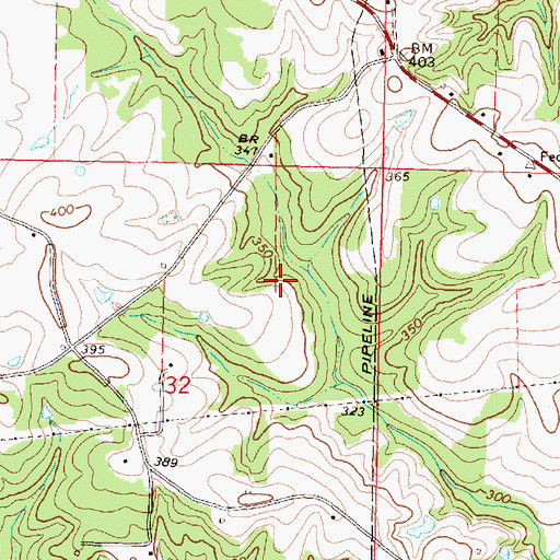 Topographic Map of Supervisor District 4, MS