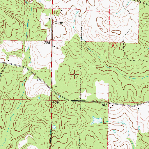 Topographic Map of Supervisor District 5, MS