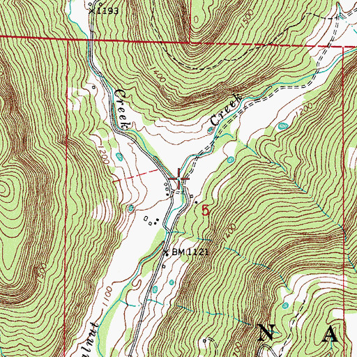 Topographic Map of Cole Creek, AR