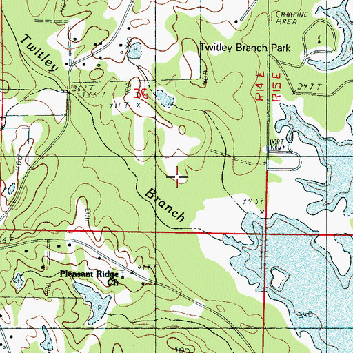 Topographic Map of Supervisor District 3, MS