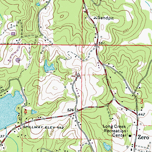 Topographic Map of Supervisor District 5, MS