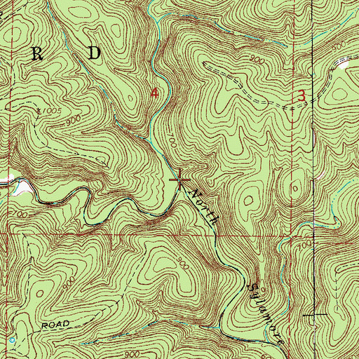 Topographic Map of Cole Fork, AR