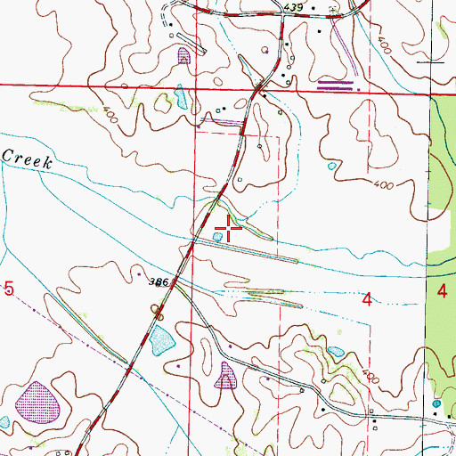 Topographic Map of Supervisor District 5, MS