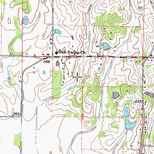 Topographic Map of Supervisor District 4, MS