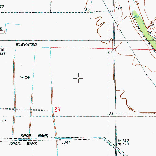 Topographic Map of Supervisor District 3, MS