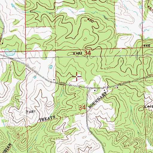Topographic Map of Supervisor District 5, MS