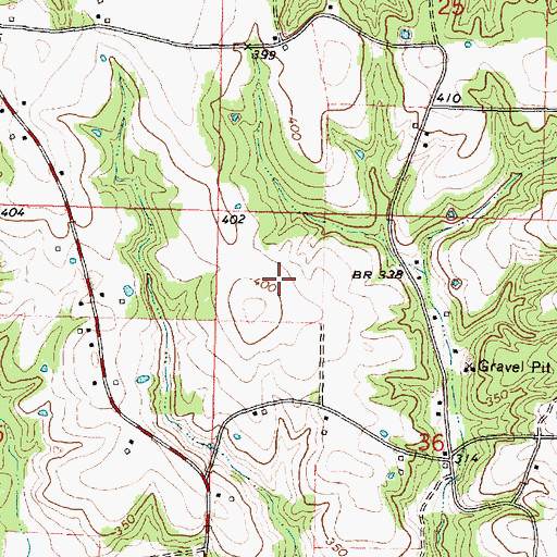 Topographic Map of Supervisor District 3, MS