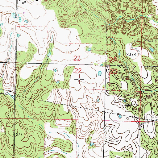 Topographic Map of Supervisor District 4, MS