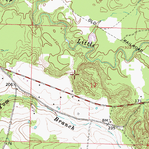 Topographic Map of Supervisor District 5, MS