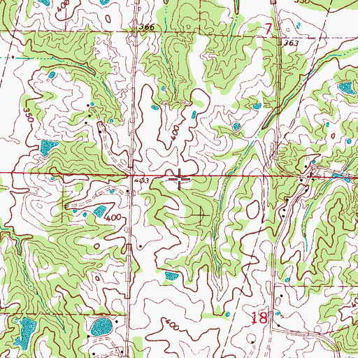 Topographic Map of Supervisor District 3, MS