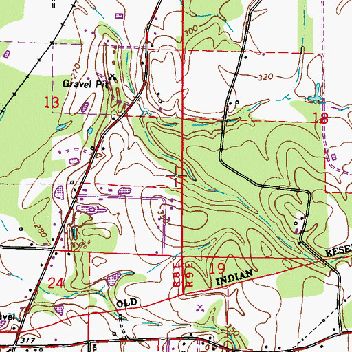 Topographic Map of Supervisor District 1, MS