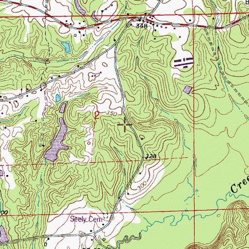 Topographic Map of Supervisor District 3, MS