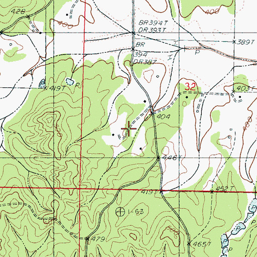 Topographic Map of Supervisor District 3, MS