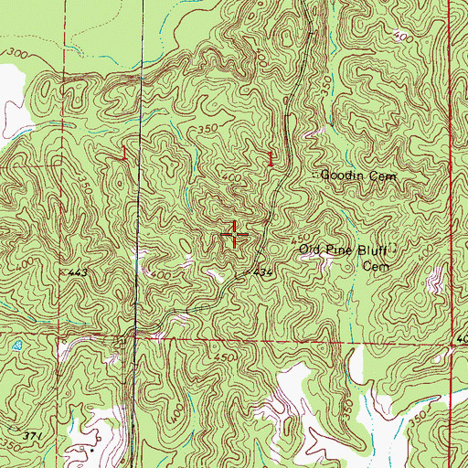 Topographic Map of Supervisor District 5, MS